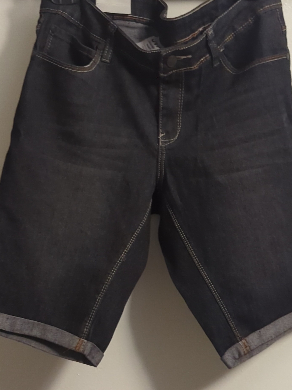 jonathan martin Dark Black Denim Bermuda Shorts